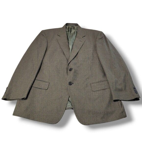 Vintage Nordstrom Tallia Uomo Blazer Size 44S Jacket Silk And Worsted Wool Blend